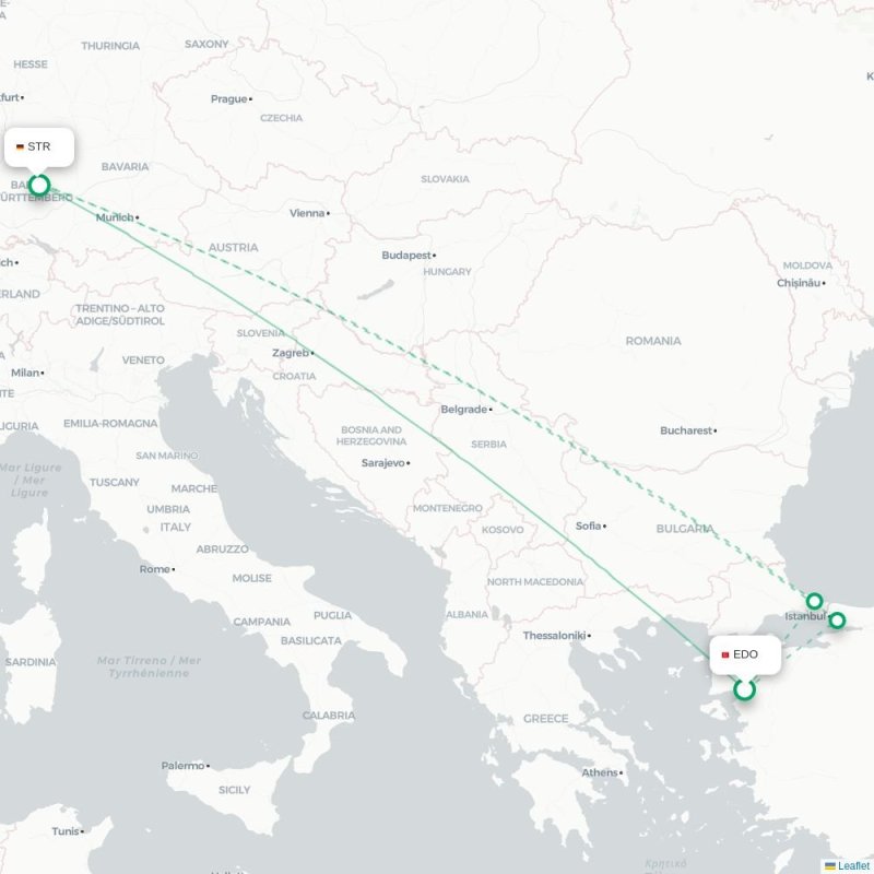 EDO - STR route map