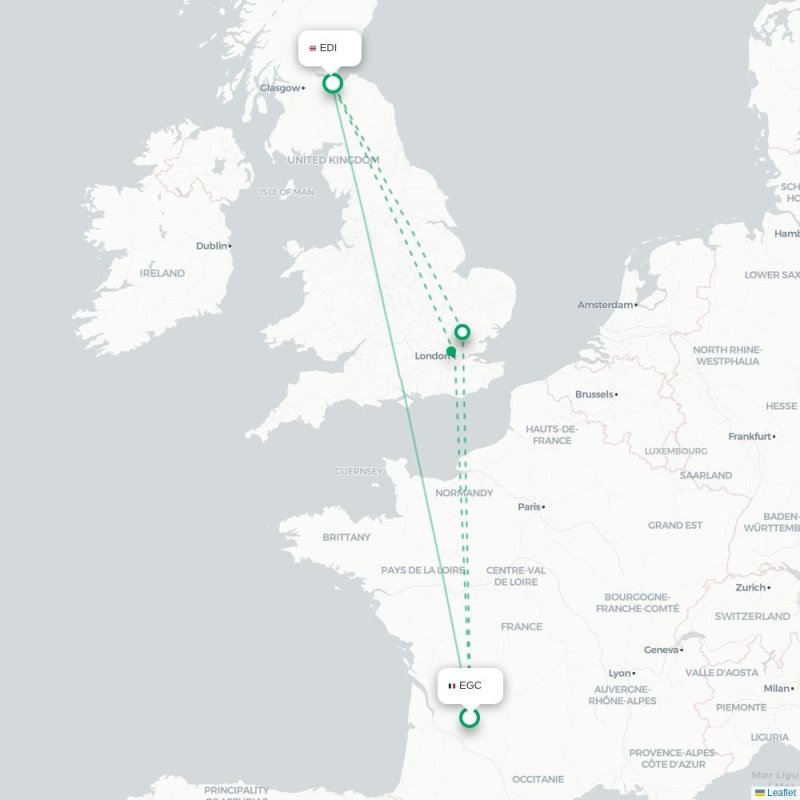 EGC - EDI route map