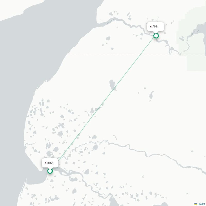 EGX - AKN route map