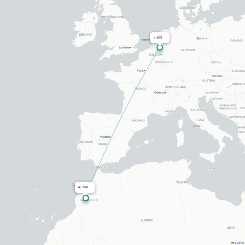 EIN - RAK route map