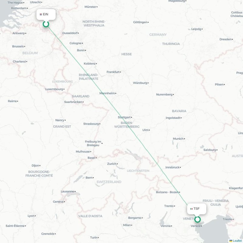 EIN - TSF route map