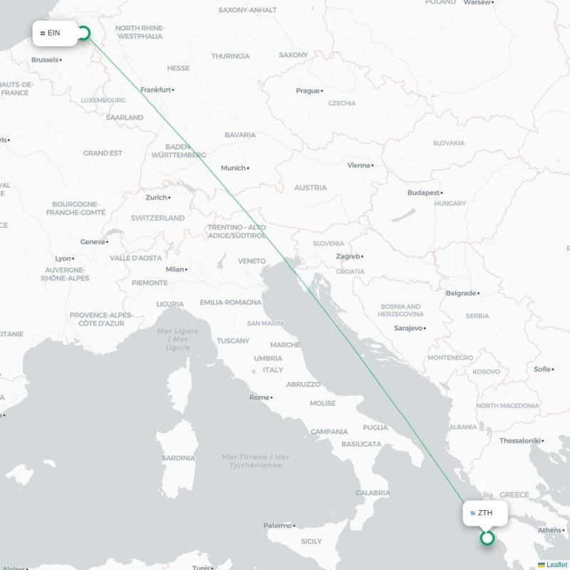 EIN - ZTH route map