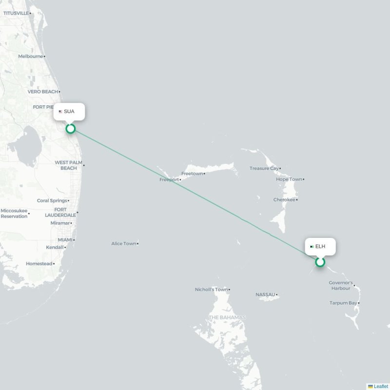 ELH - SUA route map