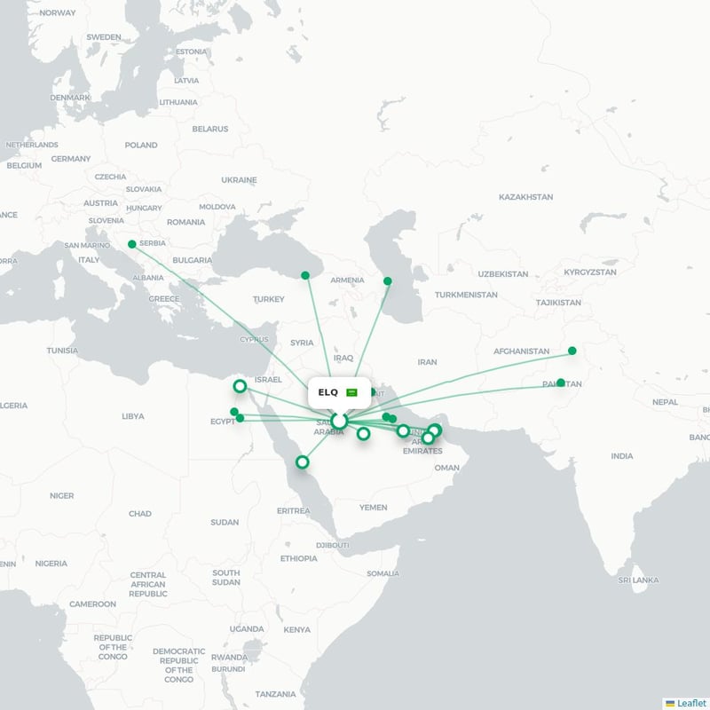 Route map Buraydah  ELQ 