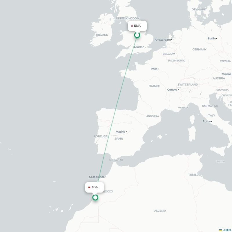 EMA - AGA route map