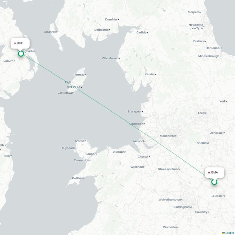 EMA - BHD route map