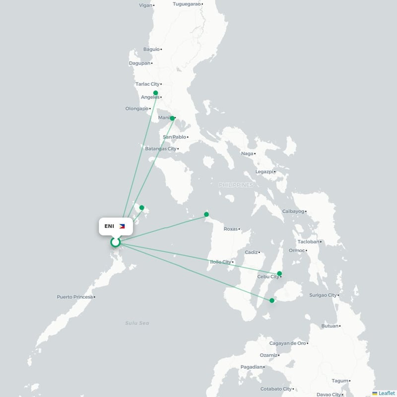 Route map El Nido  ENI 