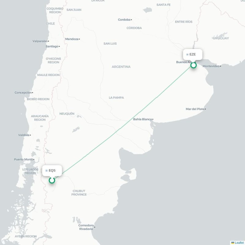 EQS - EZE route map