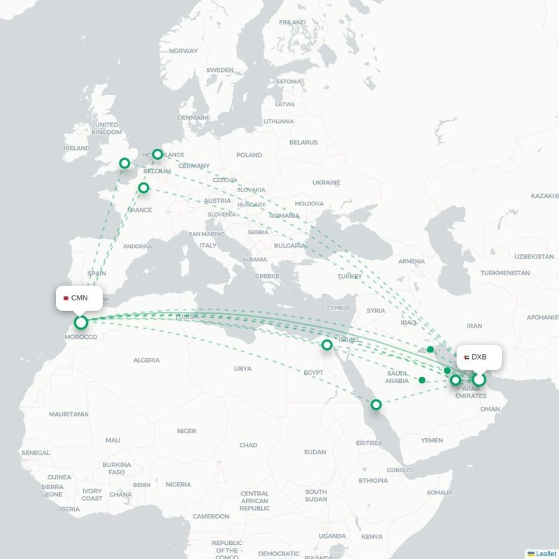 ERH - CMN route map