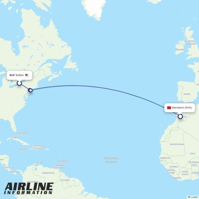 ERH - RAK route map