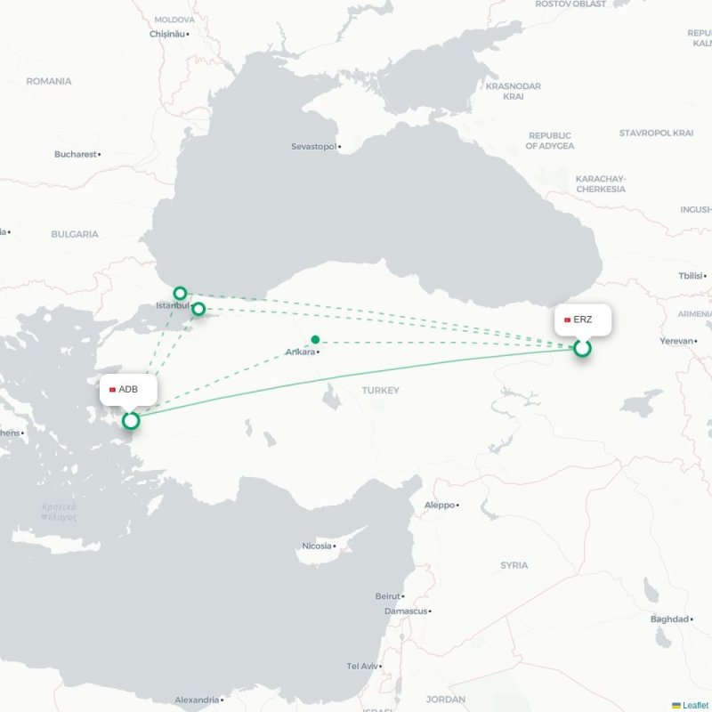 ERZ - ADB route map