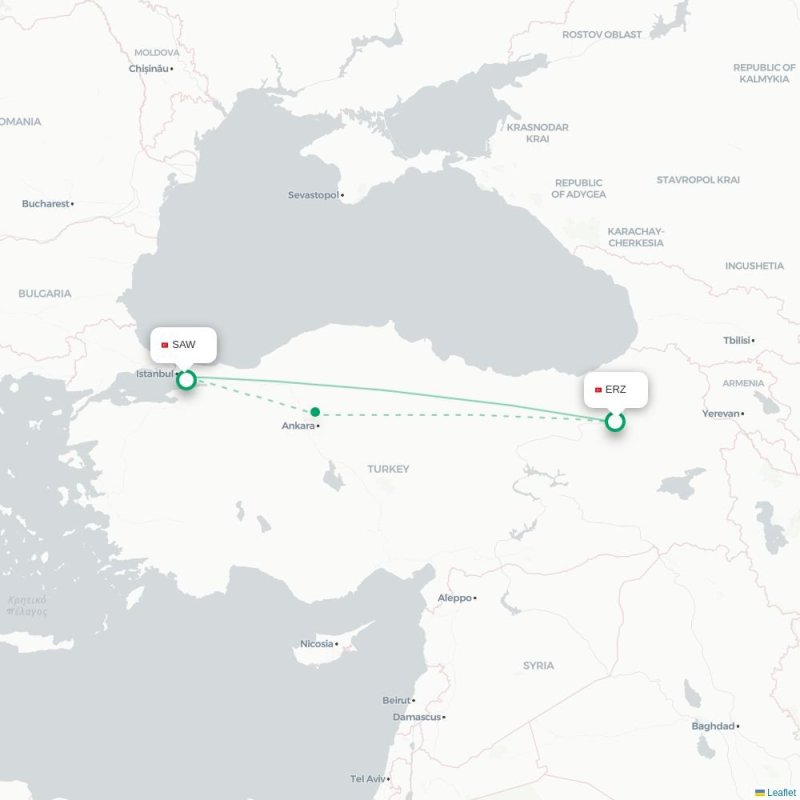 ERZ - SAW route map