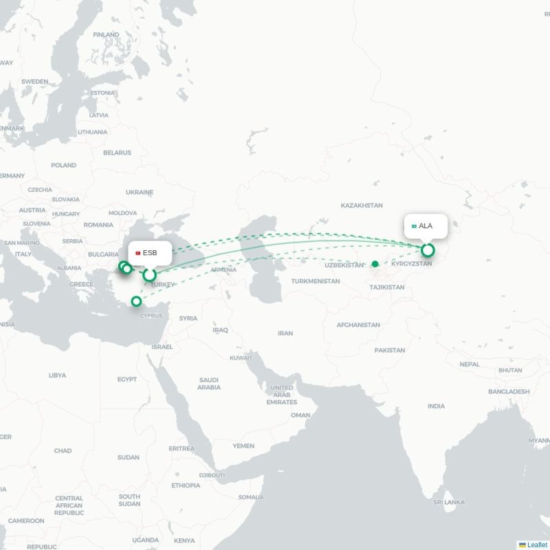 ESB - ALA route map