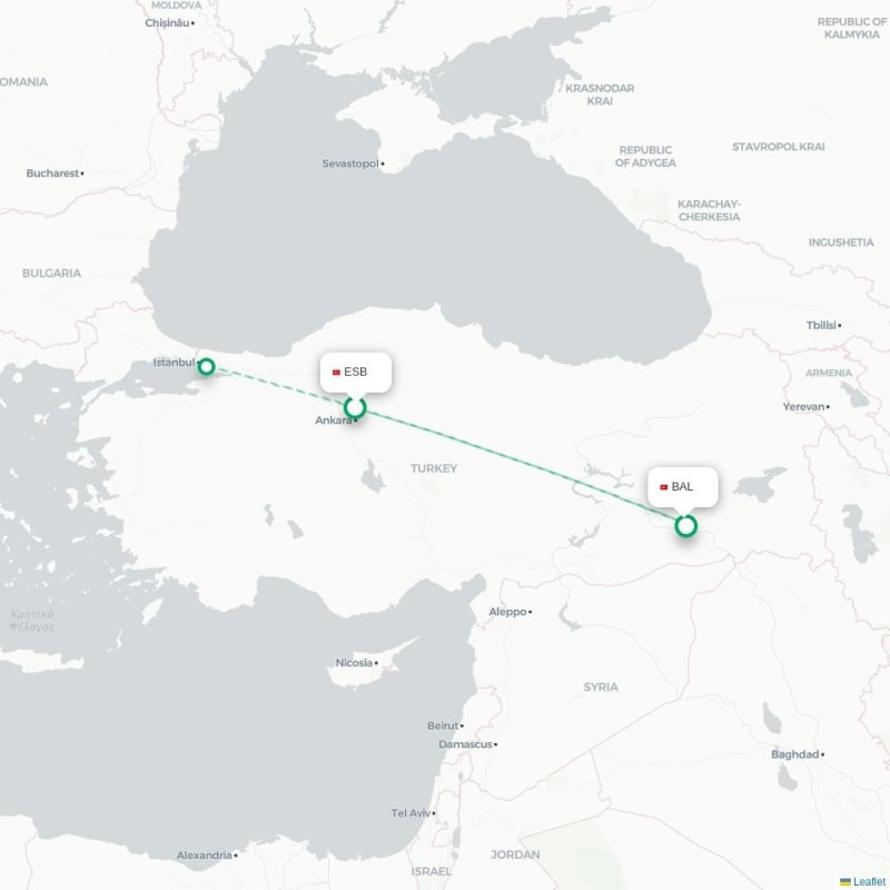 ESB - BAL route map