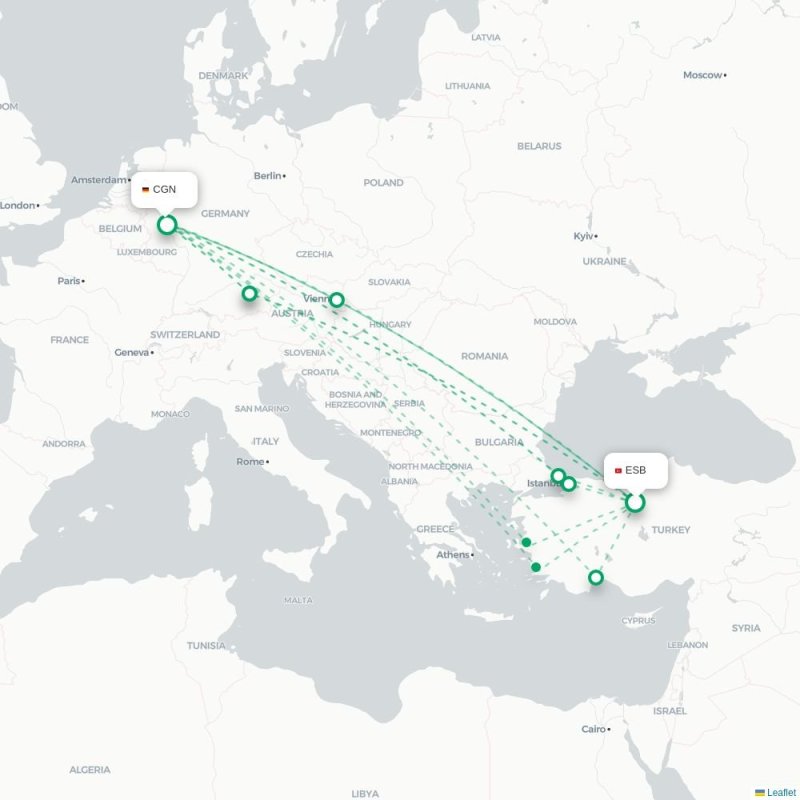 ESB - CGN route map