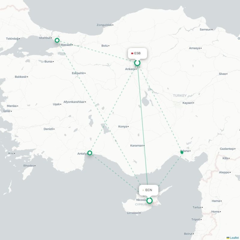 ESB - ECN route map