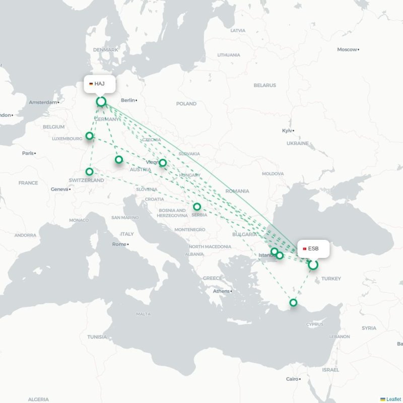 ESB - HAJ route map
