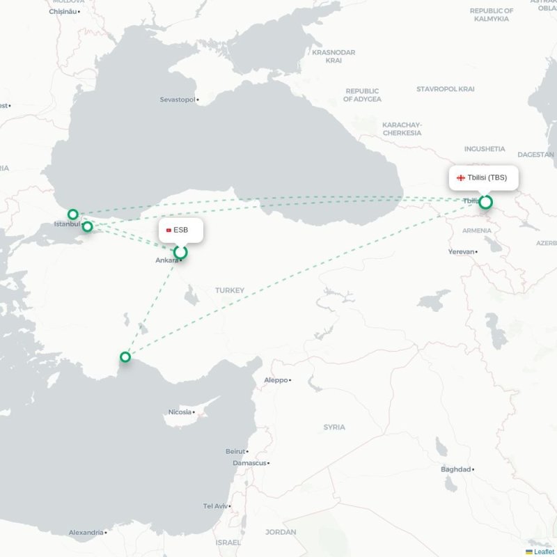 ESB - TBS route map