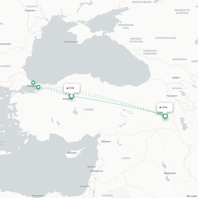 ESB - VAN route map