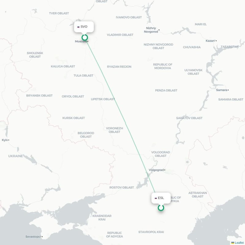 ESL - SVO route map