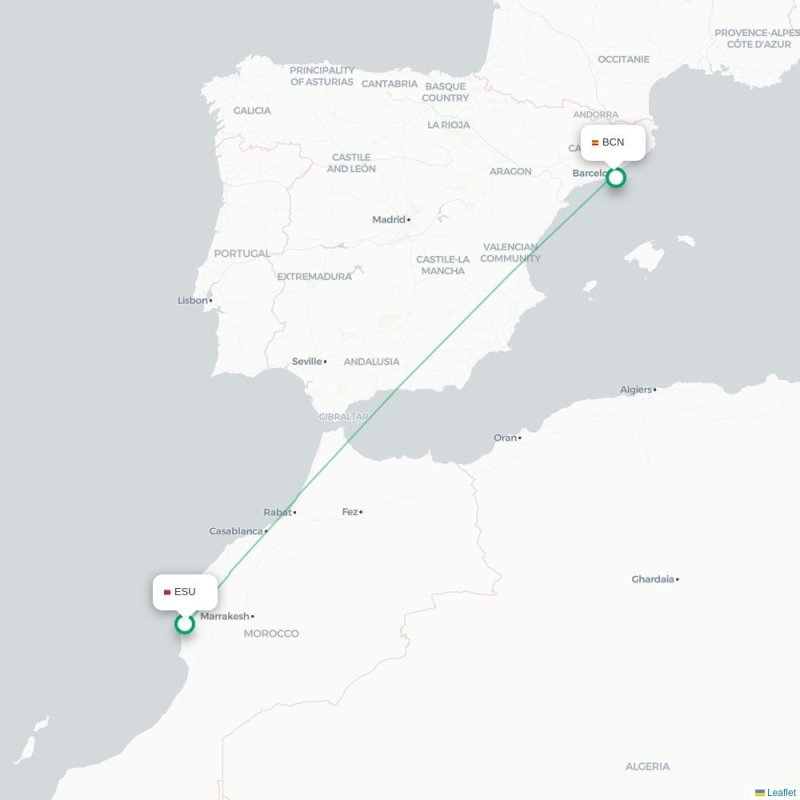 ESU - BCN route map
