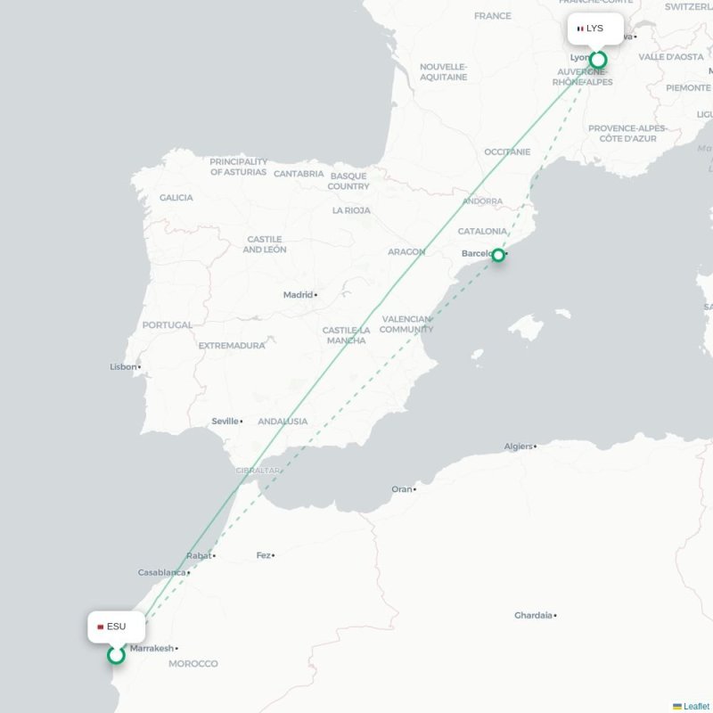 ESU - LYS route map