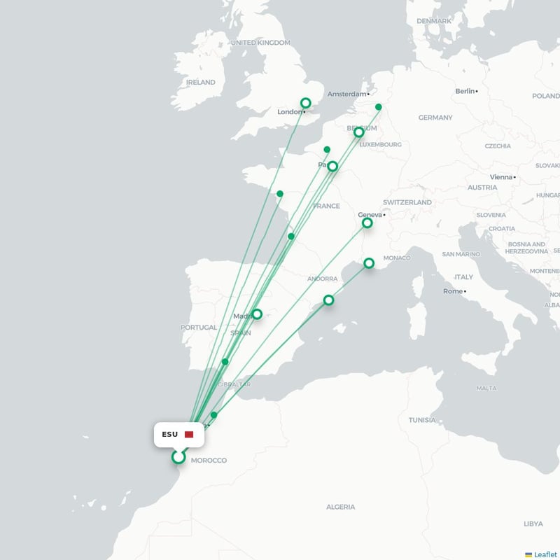 Route map Essaouira  ESU 