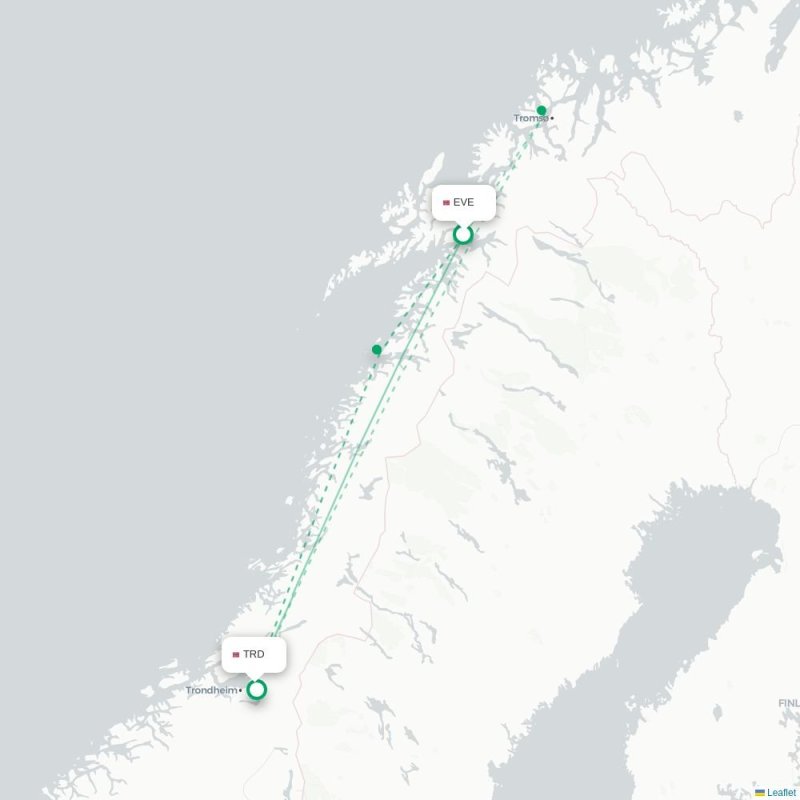 EVE - TRD route map