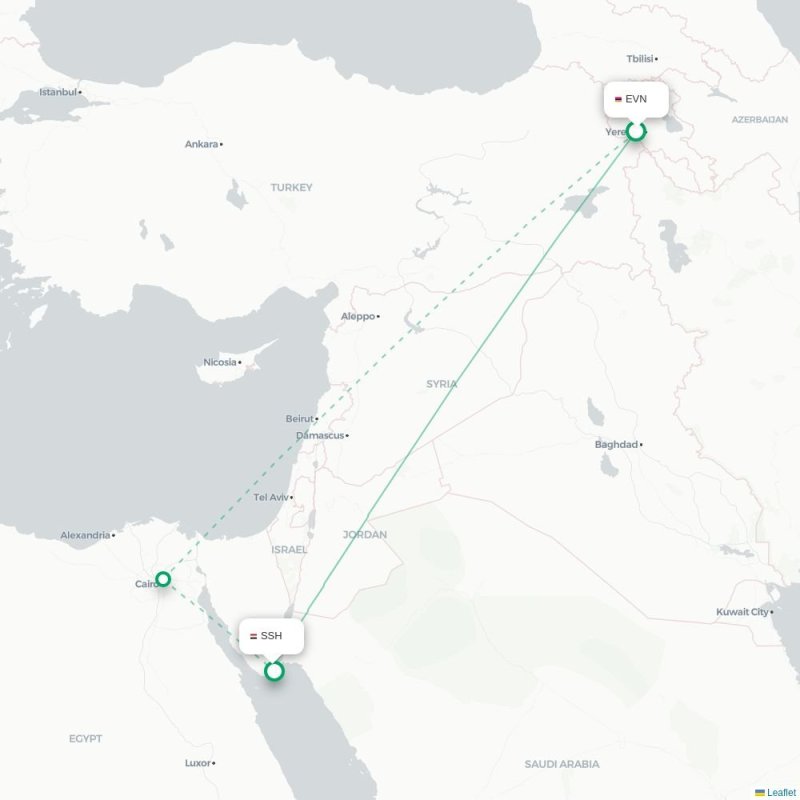 EVN - SSH route map