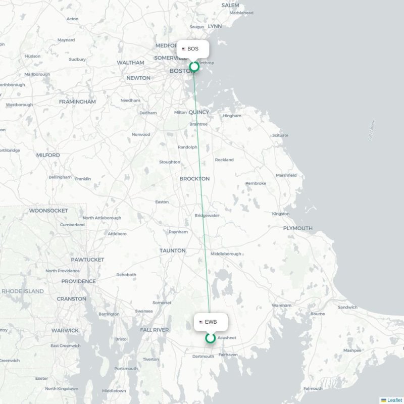 EWB - BOS route map