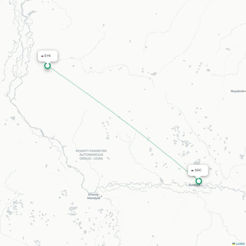 EYK - SGC route map