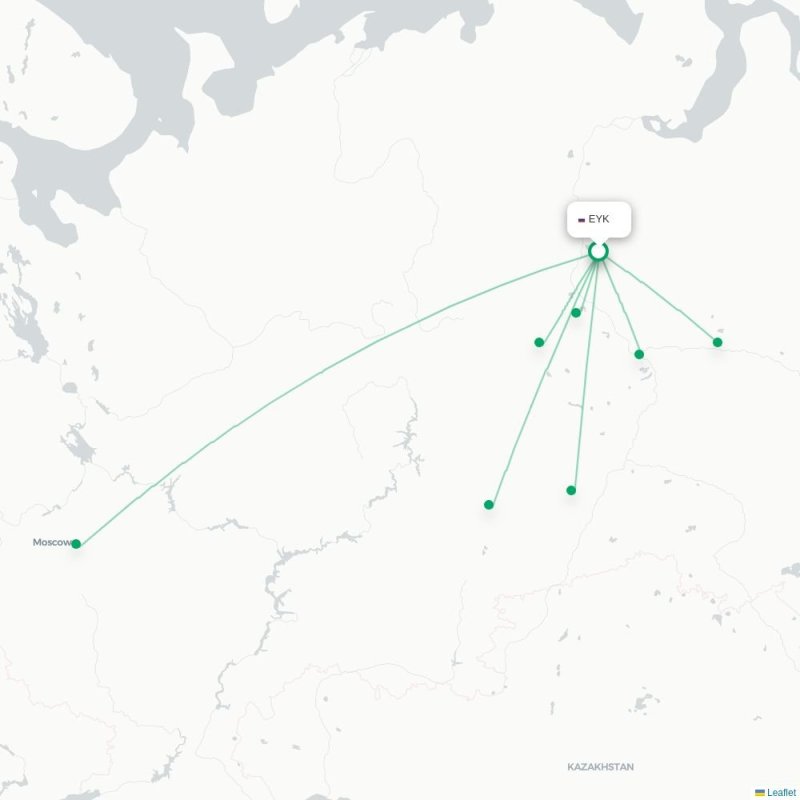 EYK - ZIA route map