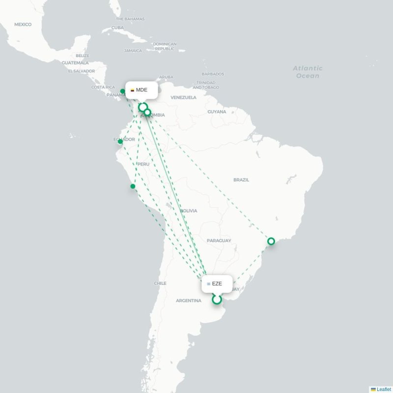 EZE - MDE route map