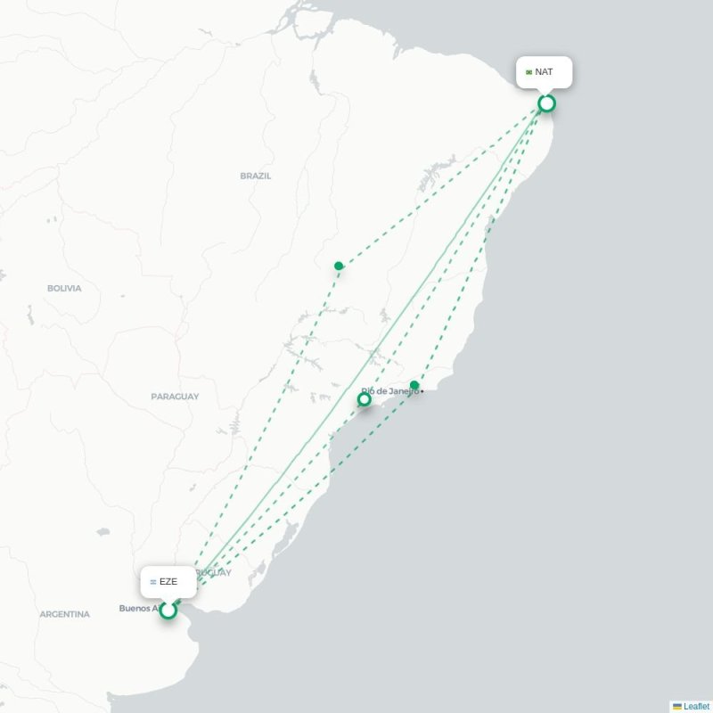 EZE - NAT route map