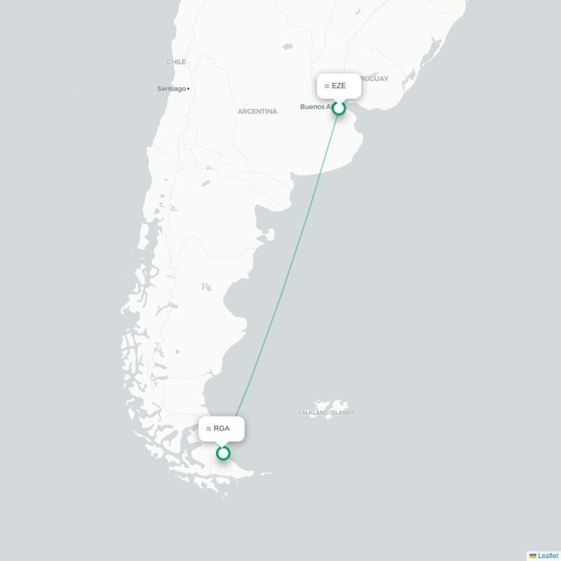 EZE - RGA route map