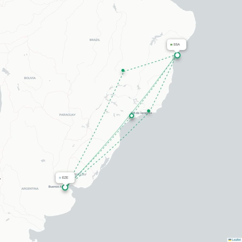 EZE - SSA route map