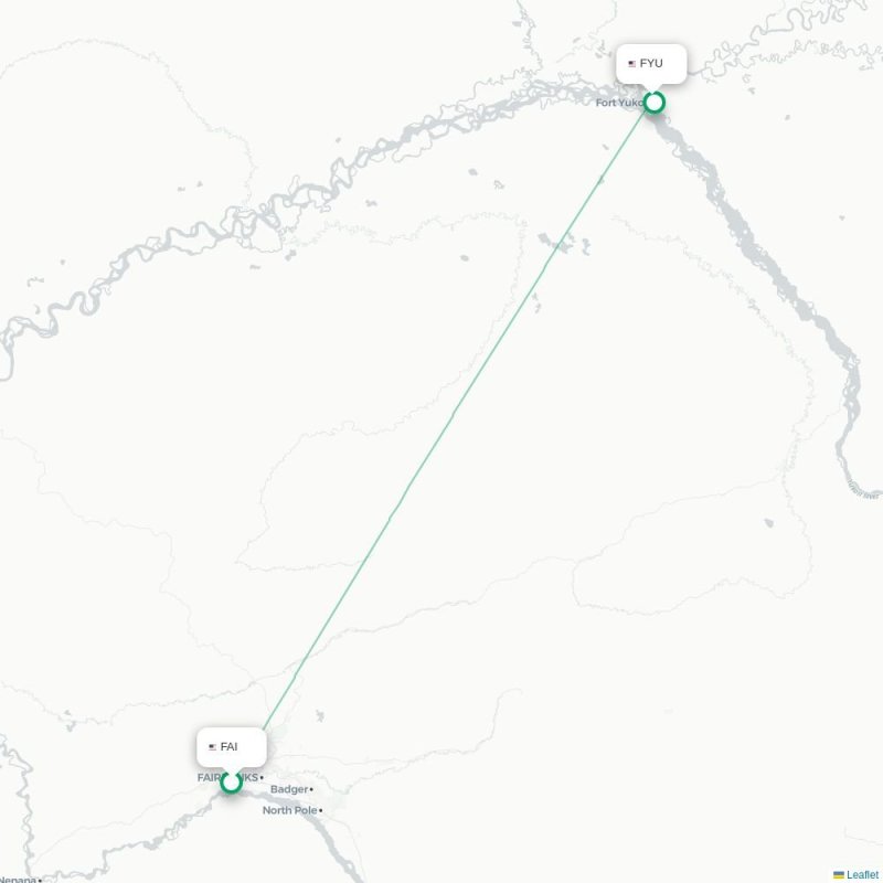 FAI - FYU route map