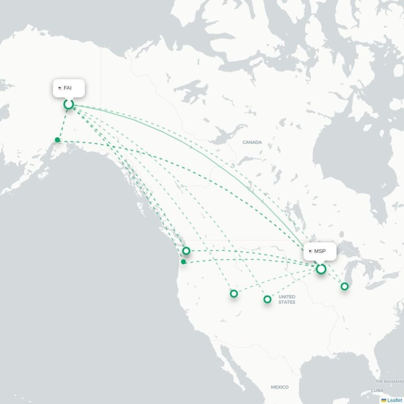 FAI - MSP route map