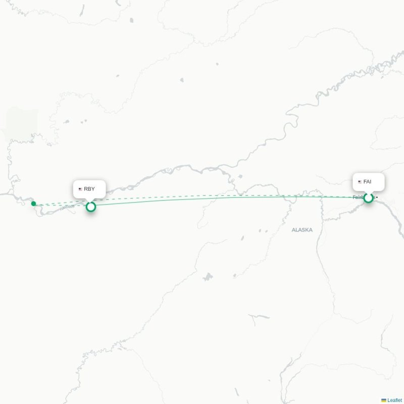 FAI - RBY route map