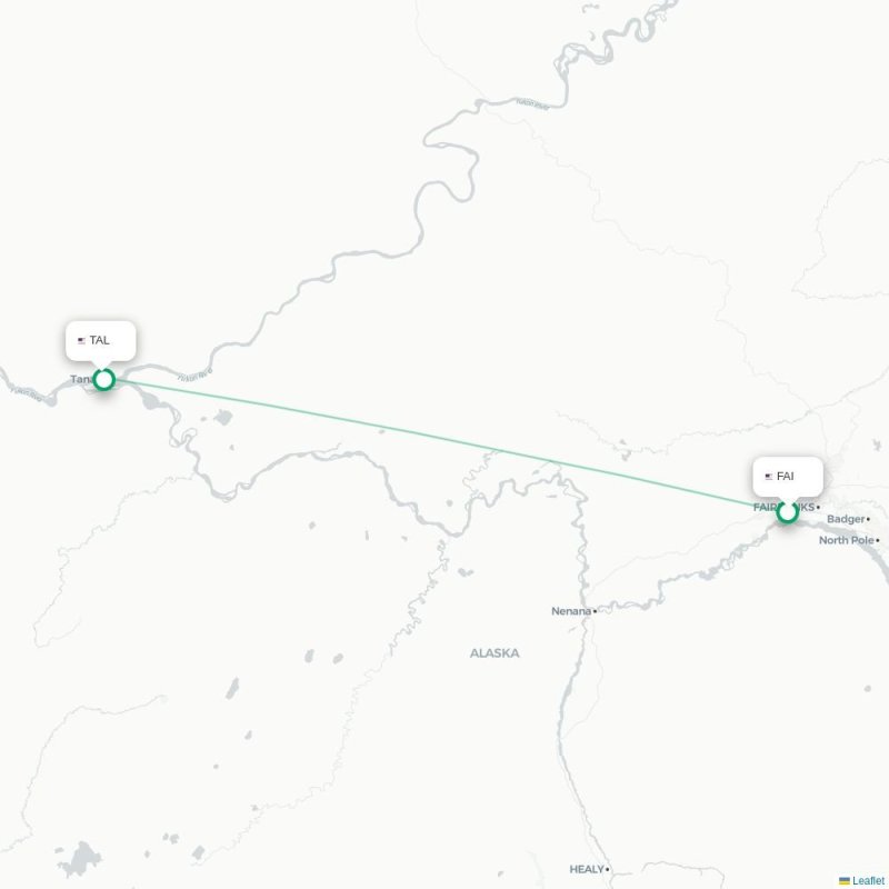 FAI - TAL route map