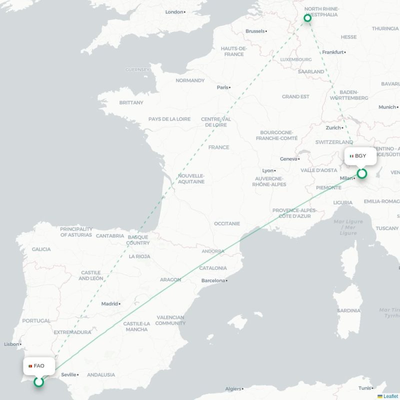 FAO - BGY route map