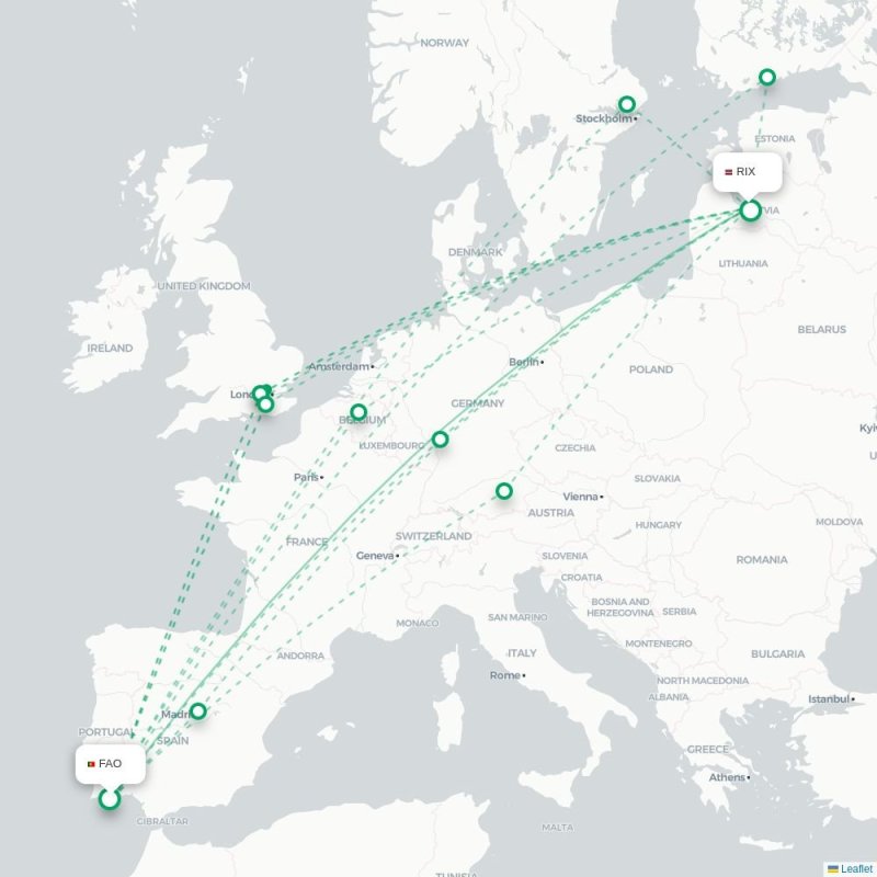 FAO - RIX route map