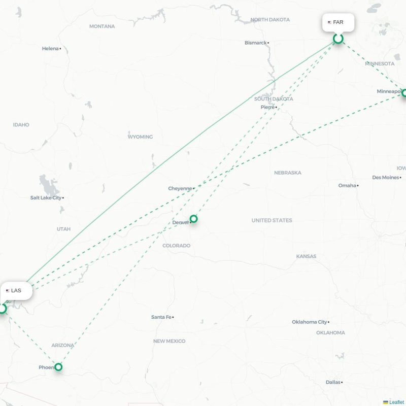 FAR - LAS route map