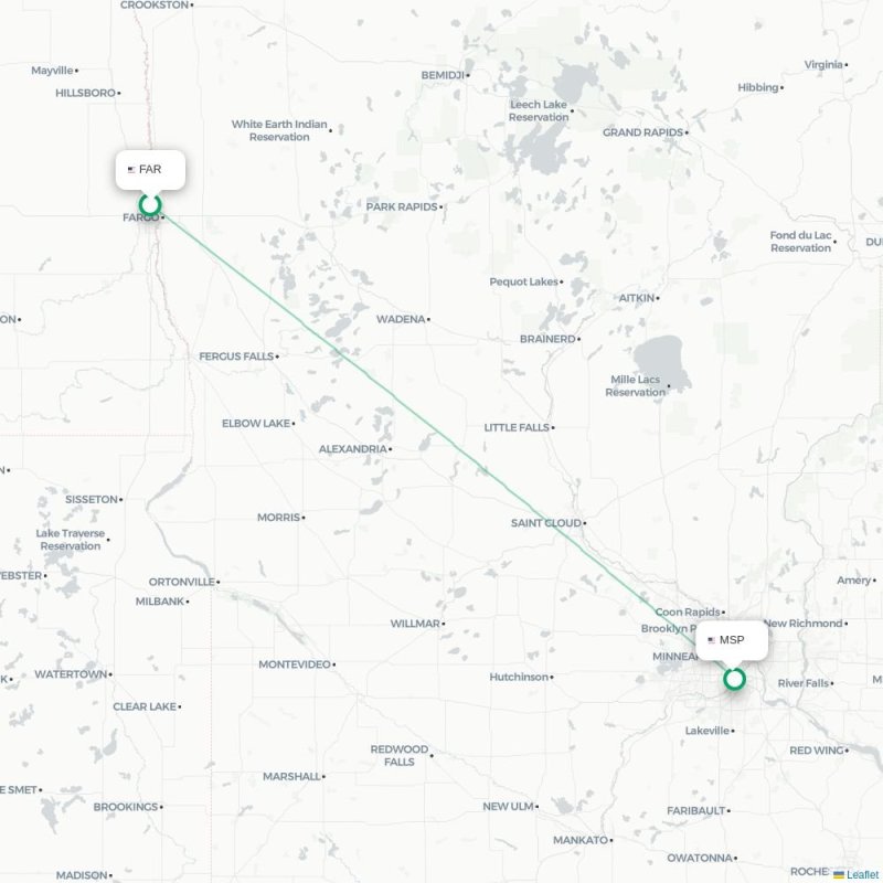 FAR - MSP route map