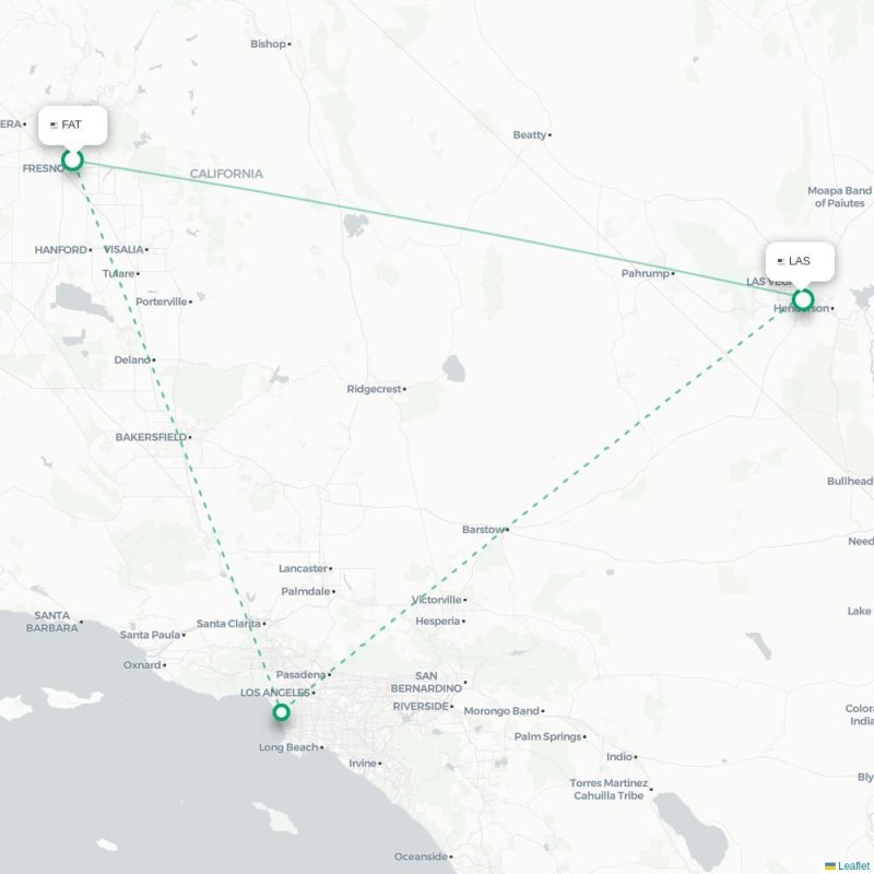 FAT - LAS route map