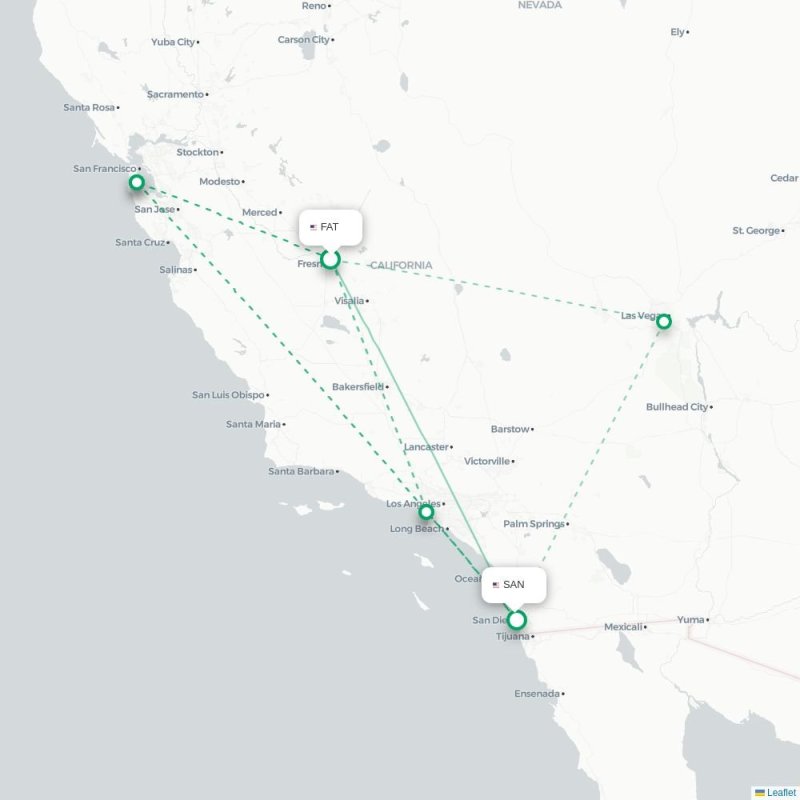 FAT - SAN route map