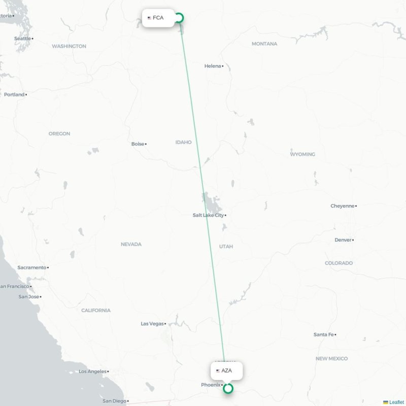 FCA - AZA route map