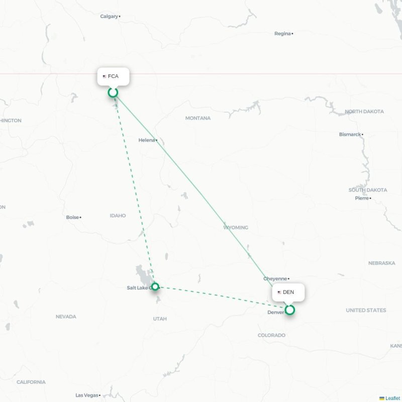 FCA - DEN route map