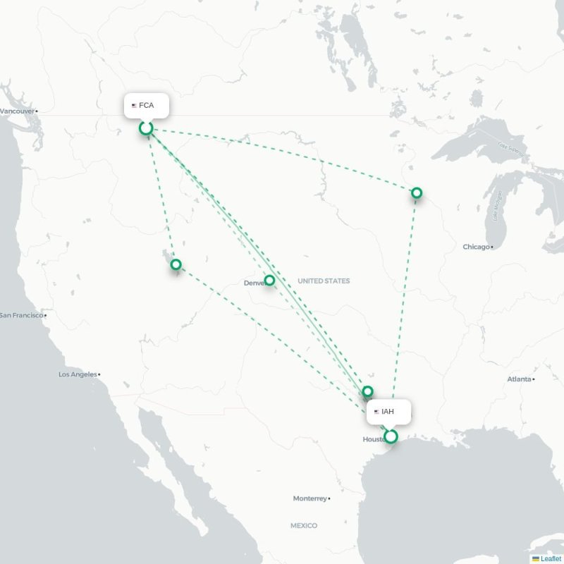 FCA - IAH route map