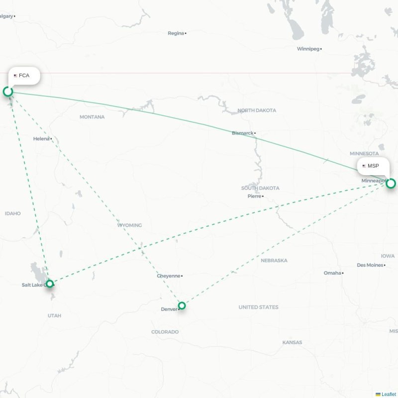 FCA - MSP route map